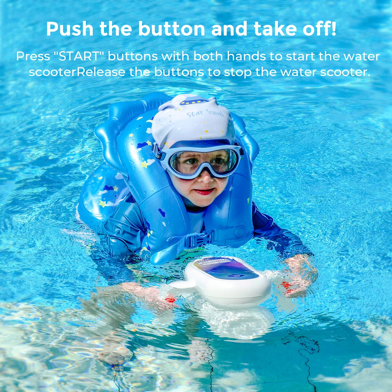 Best Underwater Scooter for Kids - 2 Speed Modes, 50 Min Runtime, 15M Waterproof - Perfect for Pool, Beach & Water Sports | Hagul
