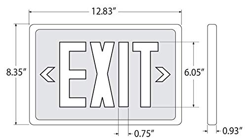 Self-Luminous Exit Sign - Green Emergency Exit Light with 10-Year Battery Life - Perfect for Offices, Schools, and Commercial Buildings
