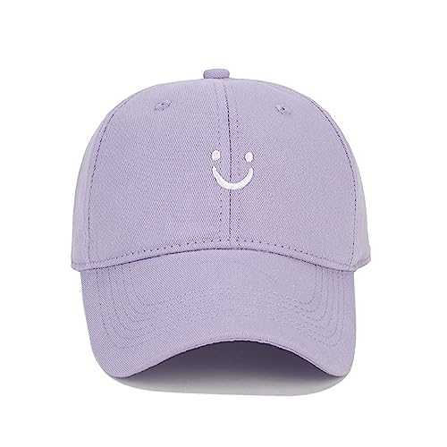 Trendy Smiley Face Baseball Cap for Men & Women - Adjustable Cotton Dad Hat for Casual Outfits, Sports & Outdoor Activities