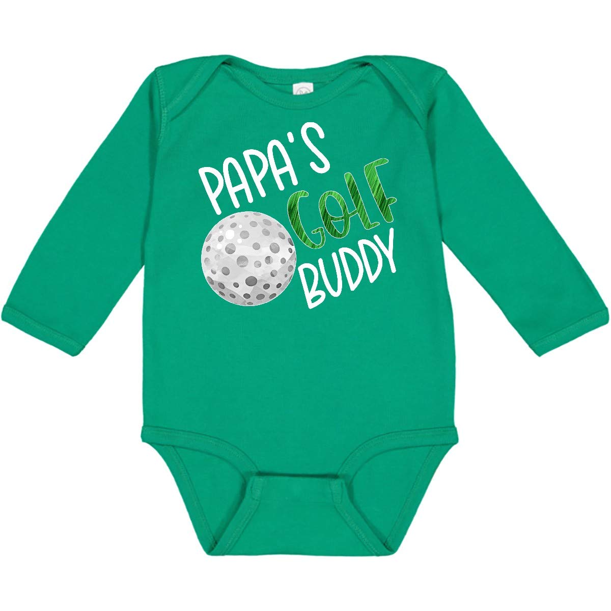 Papa's Golf Buddy Baby Creeper - Long Sleeve Golf Ball Design for Newborns