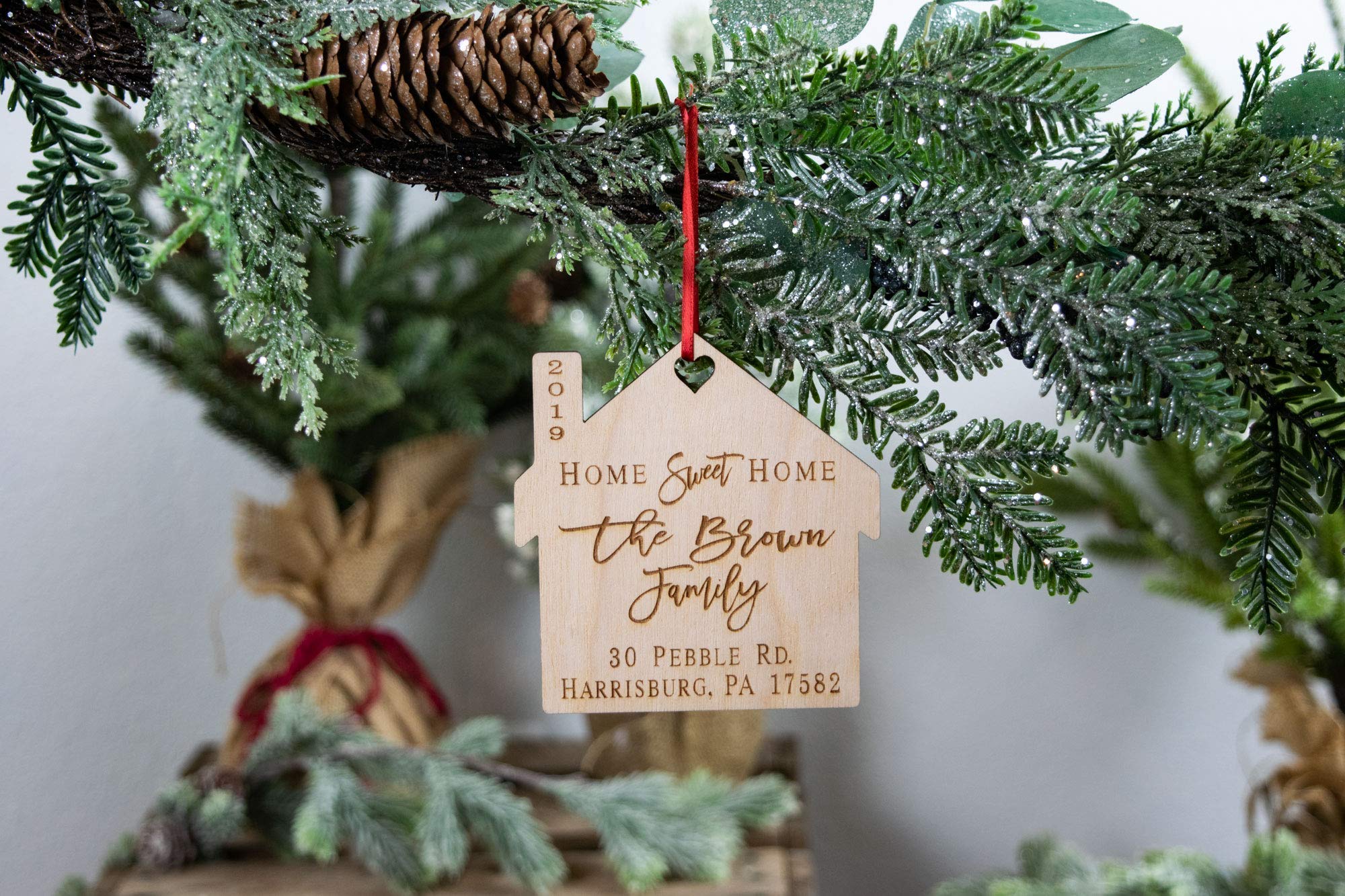 Personalized Housewarming Gift - Custom Home Ornament for New Homeowners, First Home & Real Estate Closing Gift, House Address Keepsake - Perfect for Housewarming Parties & New Home Decor