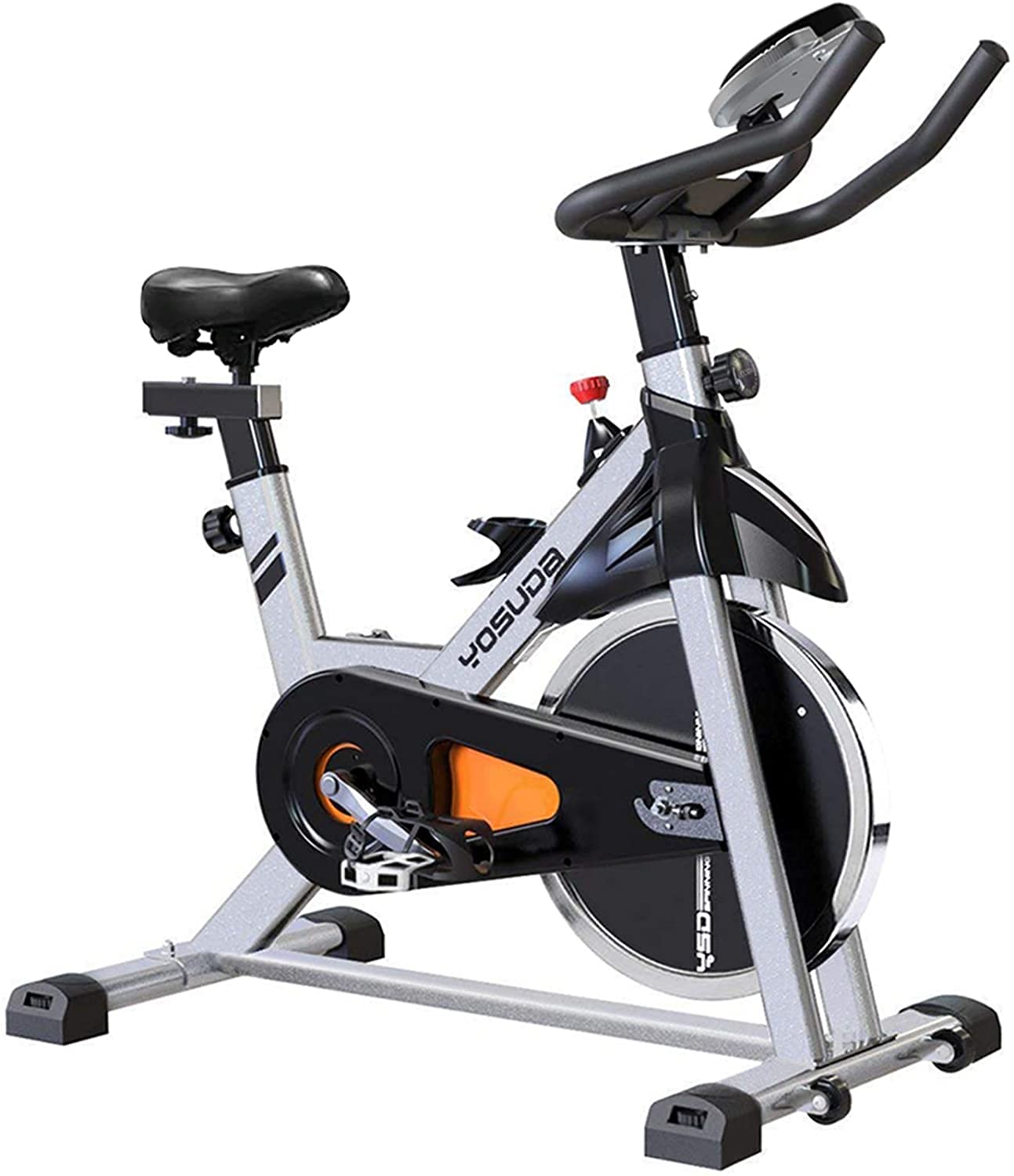 YOSUDA Indoor Cycling Bike Stationary Exercise Bike with iPad Mount & Comfortable Seat Cushion - Home Gym Cardio Workout Equipment for Weight Loss & Fitness Training