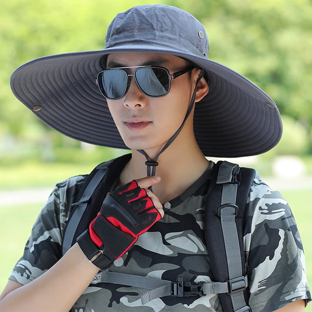 Peicees Super Wide Brim Sun Hat for Men & Women - UPF 50+ UV Protection Fishing Bucket Hat, Safari & Cowboy Style Summer Outdoor Hat | Perfect for Beach, Hiking, Gardening and Travel