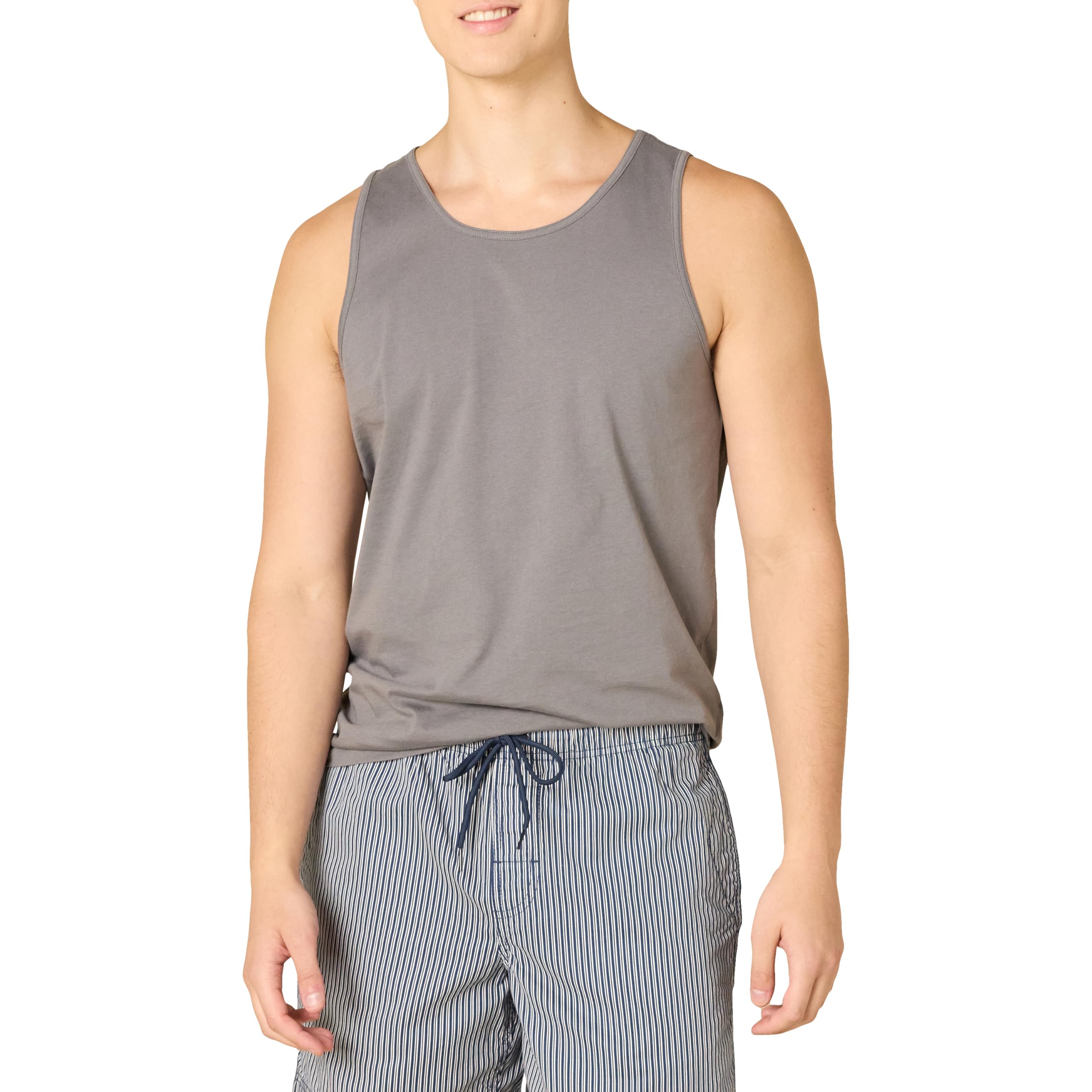 Amazon Essentials Slim-Fit Men's Tank Top - Breathable Cotton Casual Sleeveless Shirt for Gym, Workout & Summer Streetwear