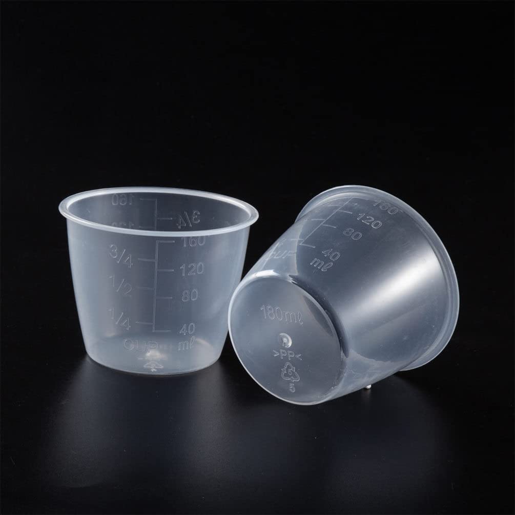 8-Piece Measuring Cup Set - Cabilock Graduated Liquid Measuring Cups for Rice, Tea, and Kitchen Ingredients | Clear PP Plastic Storage Jugs for Cooking, Baking, and Meal Prep