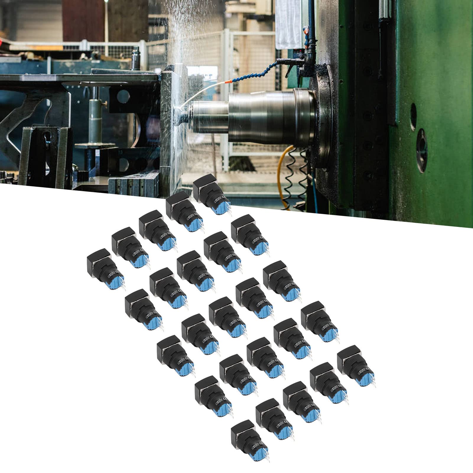 2-Position Square Key Selector Switch for Machine Tools - Durable Industrial Switch for Textiles & Light Industry Applications - Perfect for Control Panels & Equipment Safety Systems