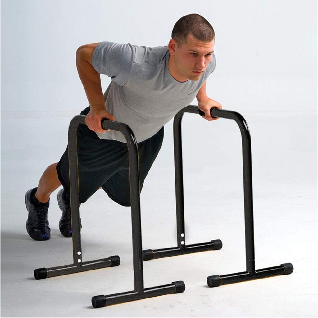 Heavy Duty Adjustable Dip Station Power Tower with Foam Grips & Split Body Press Bars - Home Gym Strength Training Equipment for Pull Ups, Dips & Pushups (Black) | Perfect for Home Workouts & Bodyweight Exercises