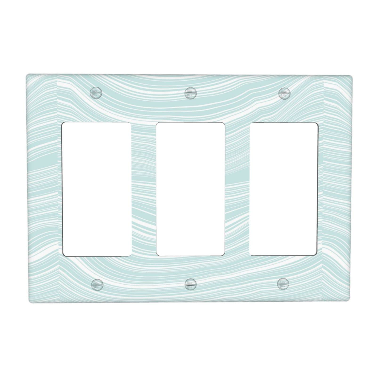 Customizable Switch Cover Decorative Wall Plate - Glossy Finish Unbreakable Polycarbonate Light Switch Plate (3 Units 4.65