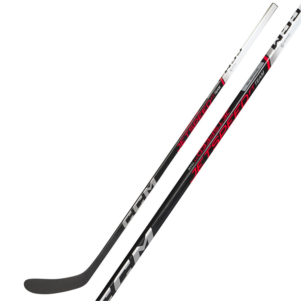CCM Jetspeed FT Team Senior Ice Hockey Stick - Lightweight Carbon Fiber Hockey Stick for Men & Women - Perfect for Competitive Play & Training