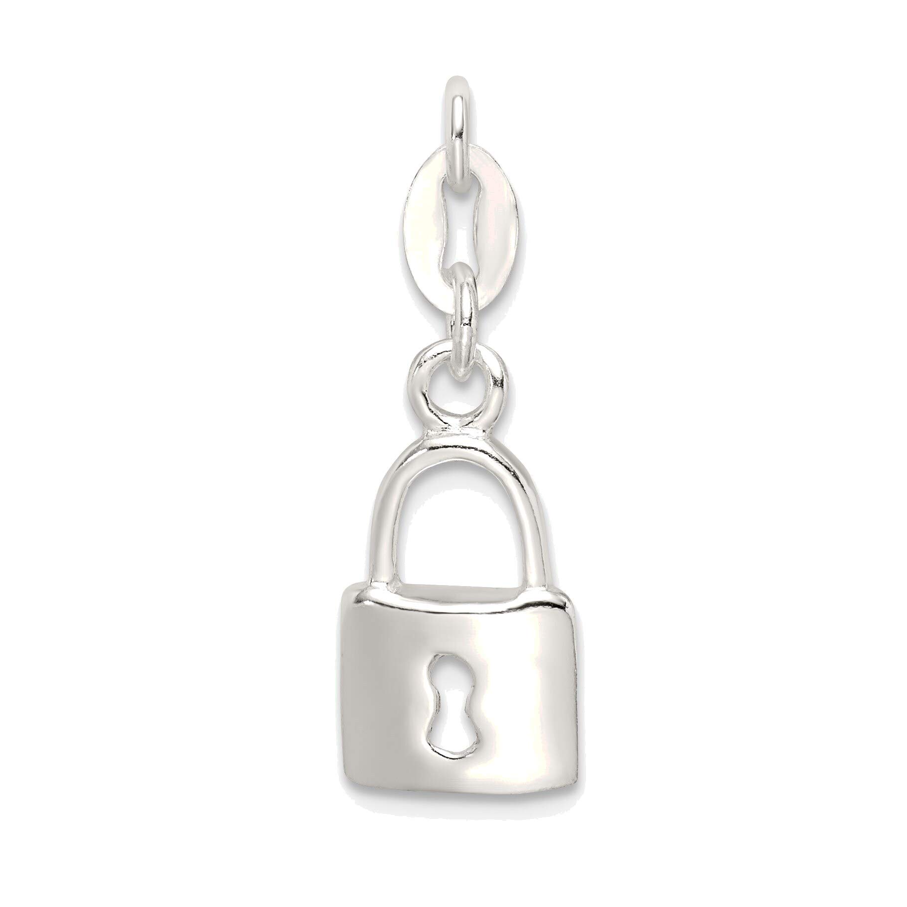 Sterling Silver Lock & Key Charm - Elegant Jewelry for Gifts & Special Occasions