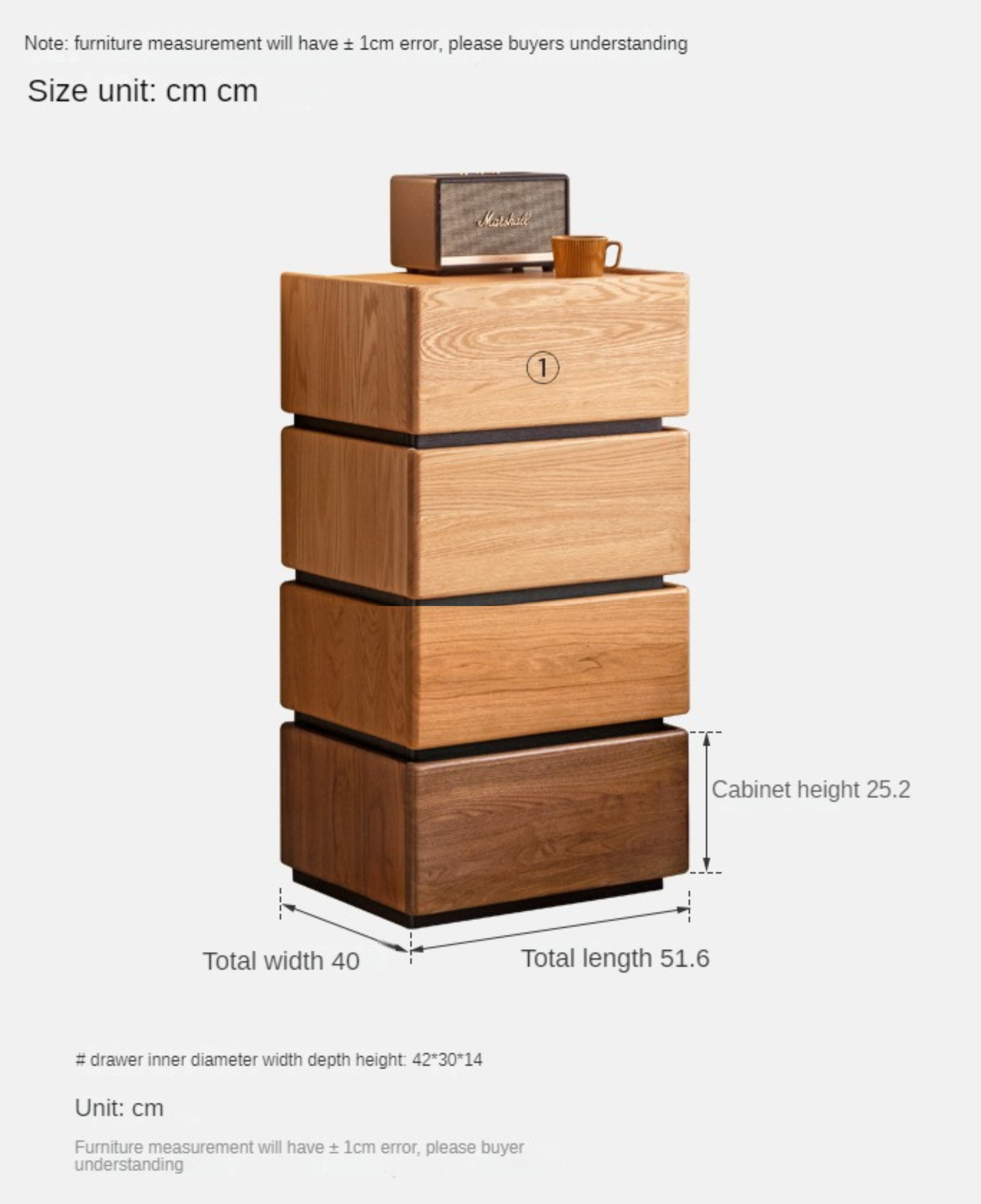 Premium Black Walnut, Cherry & Oak Solid Wood Nightstand with Customizable Storage | Modern Bedside Table for Bedroom, Living Room & Office