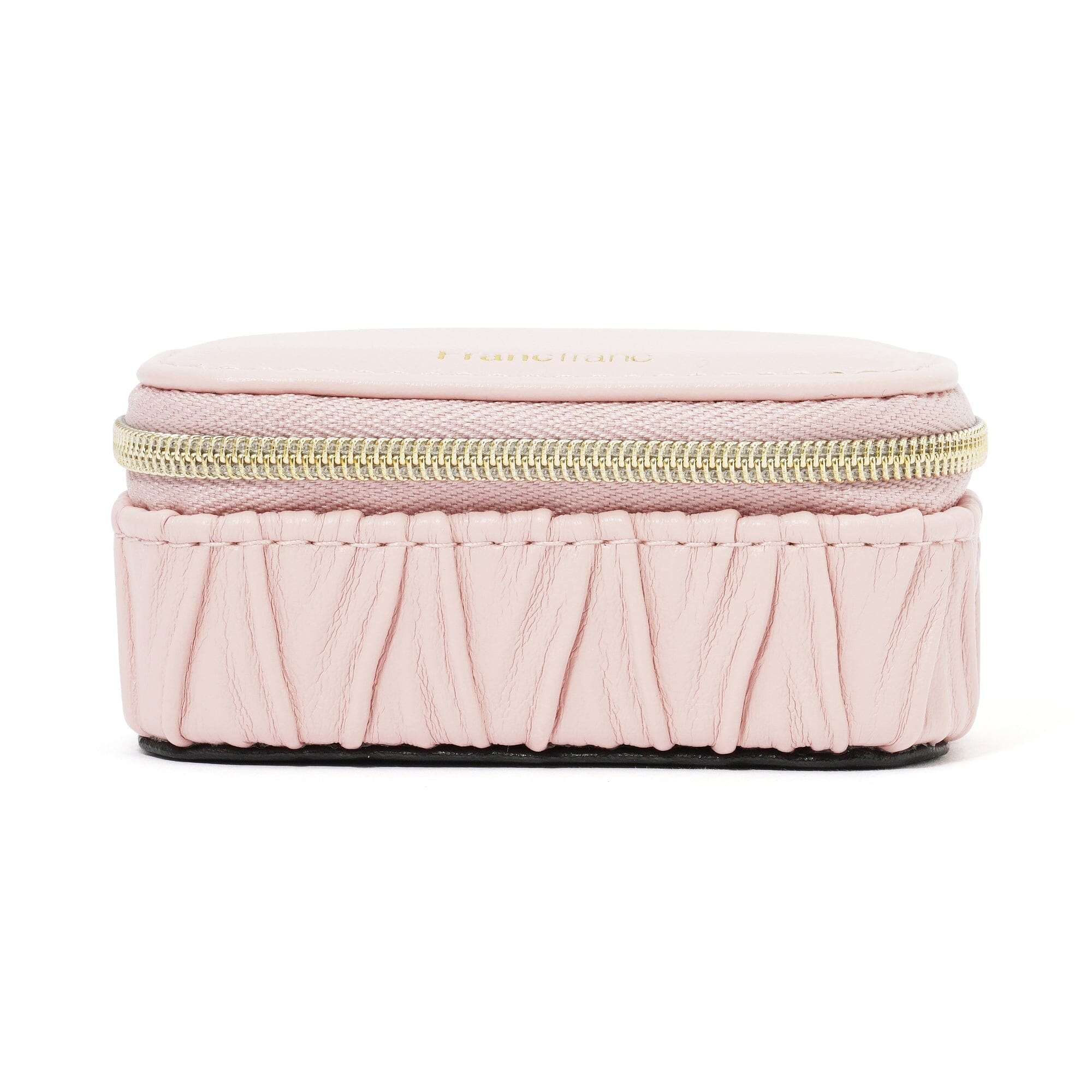 Elegant Pink Embossed Mini Travel Jewelry Box - Perfect for Vacation, Bridesmaid Gifts & Organizing Rings, Earrings & Necklaces On The Go