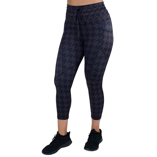 Houndstooth Print High Waist Leggings for Women - Comfortable & Stretchy Workout Yoga Pants - Perfect for Gym, Running, and Casual Wear