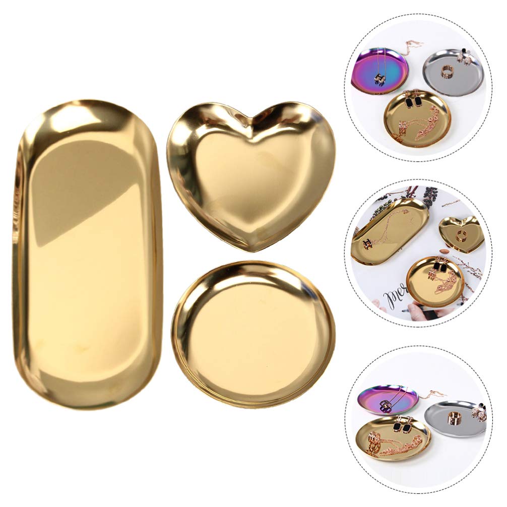 Cabilock 3-Piece Jewelry Organizer Set - Stylish Bracelet, Necklace, Ring & Earring Display Tray for Jewelry Storage & Display | Perfect for Dresser, Vanity, Travel & Gift Giving