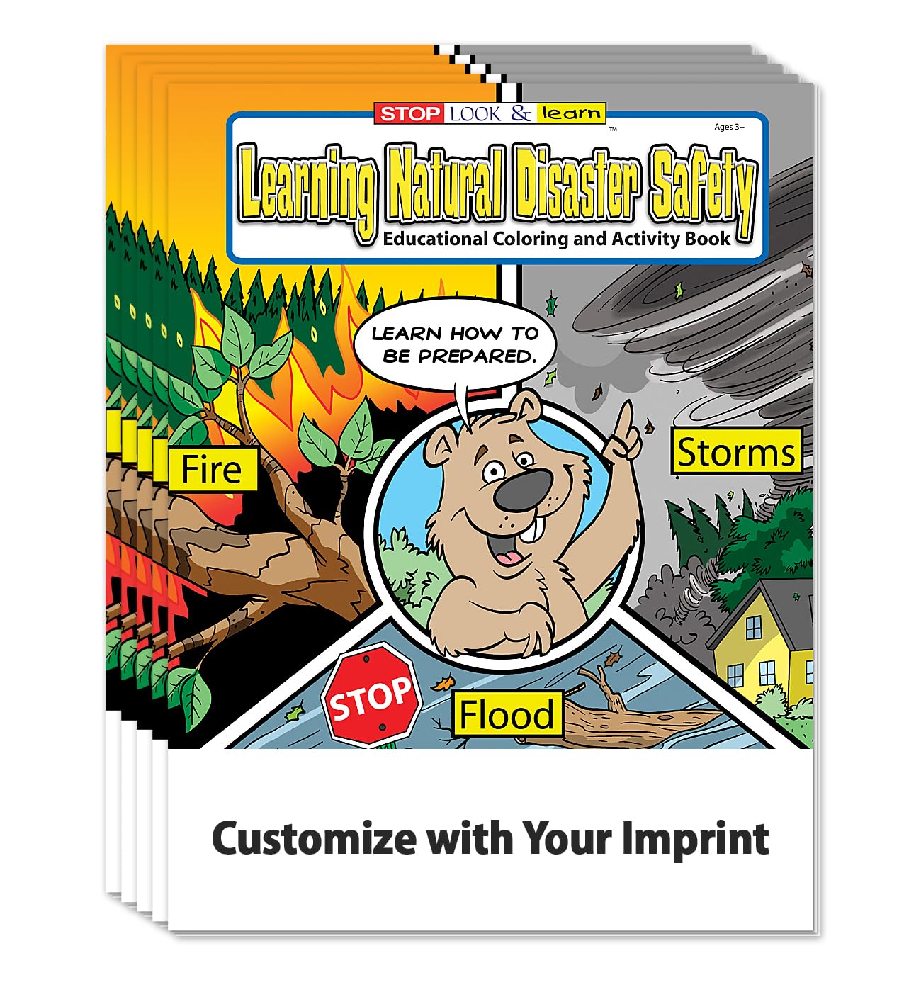 ZOCO Natural Disaster Safety Coloring Books for Kids - 250 Bulk Pack (No Crayons) - Educational Activities, Puzzles & Games | School Emergency Preparedness, Homeschool Learning & Disaster Awareness Training