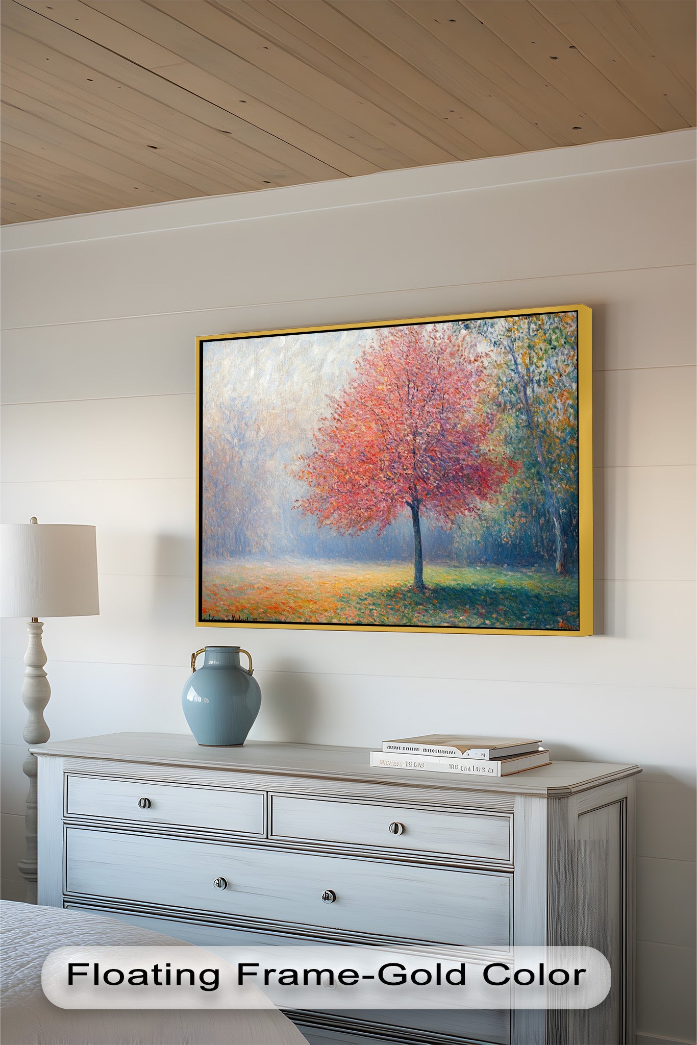 Autumn Radiance Impressionist Oil Painting - Handmade Landscape Artwork for Home Decor, Office Wall, Living Room & Gift