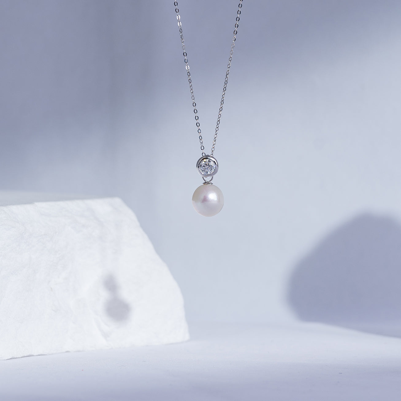 18K Solid Gold Freshwater Pearl Necklace KN00114 - Elegant Jewelry Gift for Women, Bridal Party, Anniversary & Special Occasions