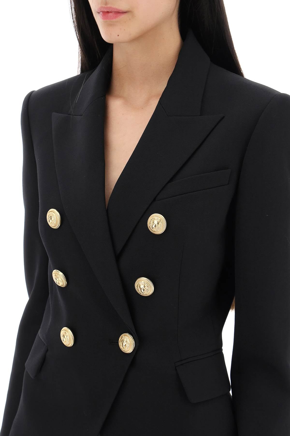 Balmain Wool Double Breasted Jacket for Men & Women - Perfect for Office, Business Meetings & Formal Events