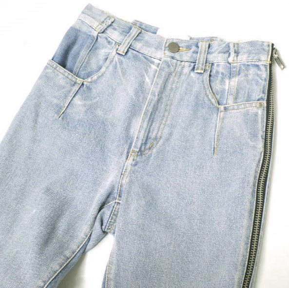 3.1 Phillip Lim Women's Indigo Denim Pants with Zipper - Stylish High Waist Skinny Jeans for Casual Wear & Night Out