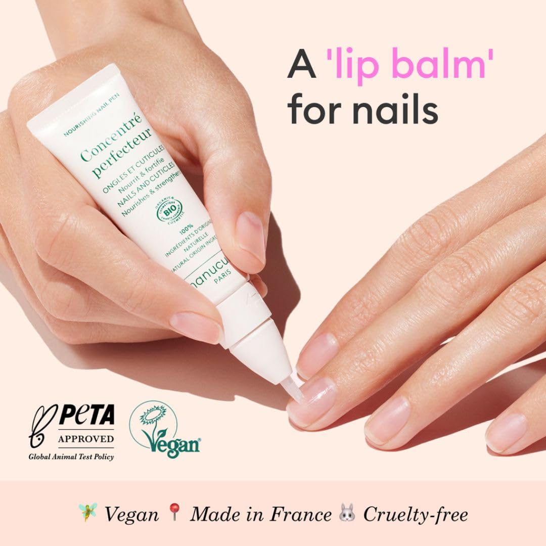 Manucurist Concentré Perfecteur - Vegan Nail Strengthener & Growth Oil Pen - Fortifying & Nourishing Treatment for Stronger Nails - Made in France - Perfect for On-the-Go Nail Care, Travel & Daily Use