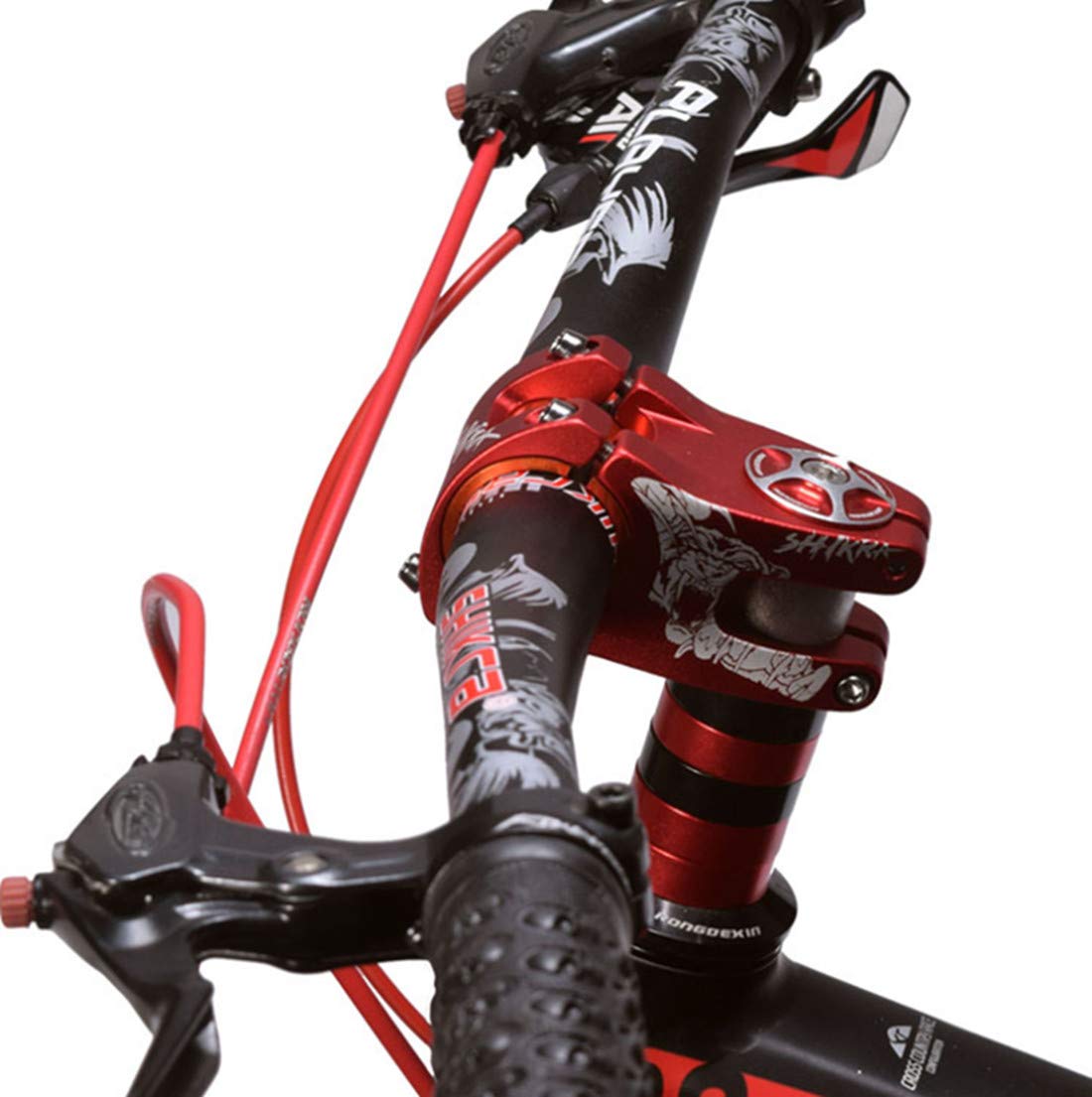 31.8mm 35 Pole 0 Degree 50mm Bicycle Stem for Mountain Bike, Road Bike, BMX, MTB, Fixie Gear - Lightweight Aluminum Alloy Short Handlebar Stem - Perfect for Commuting, Racing & Off-Road Cycling