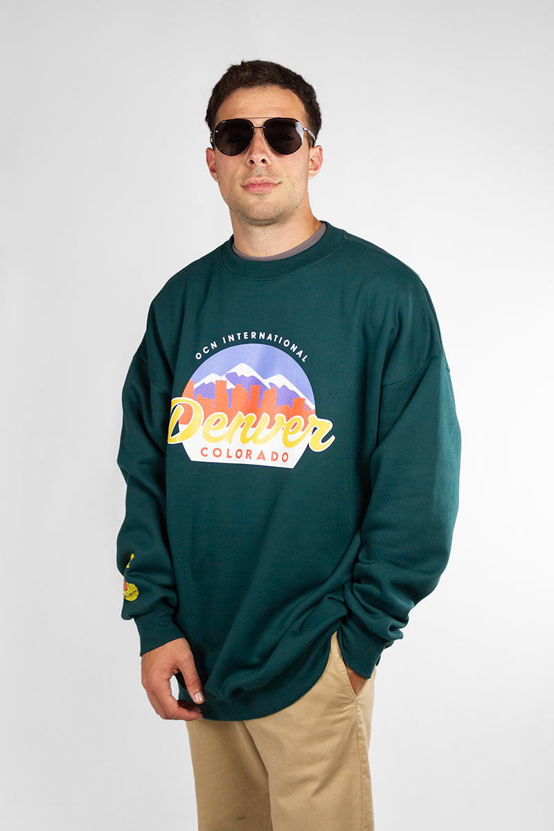Oversized Varsity Jacket for Men & Women - Buzo Ocn U Varsity 638P1 in Green | Trendy Streetwear for Casual Outfits & College Style