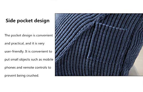 QAZW Corduroy Reading Pillow for Bed - Breathable Wedge Pillow with Back Support for Pain Relief, Detachable TV Backrest, Washable & Fade-Resistant - Perfect for Reading, Watching TV, or Relaxing in Bed