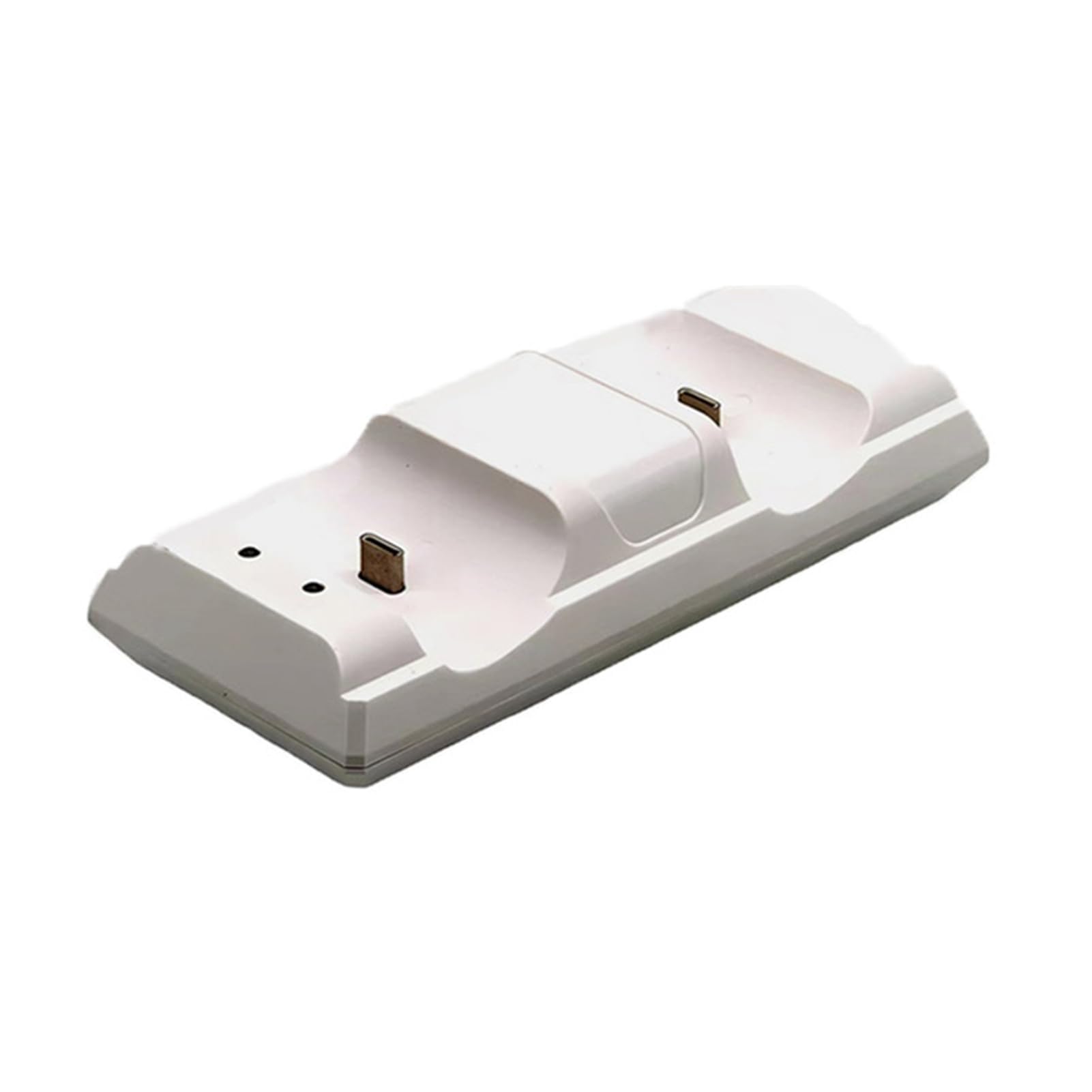 Wilitto PS5 Controller Charger Station - Dual USB-C Fast Charging Dock for PS5 DualSense Controllers with 2 Cable Types (White) - Perfect for Gaming Setup & Multiplayer Sessions