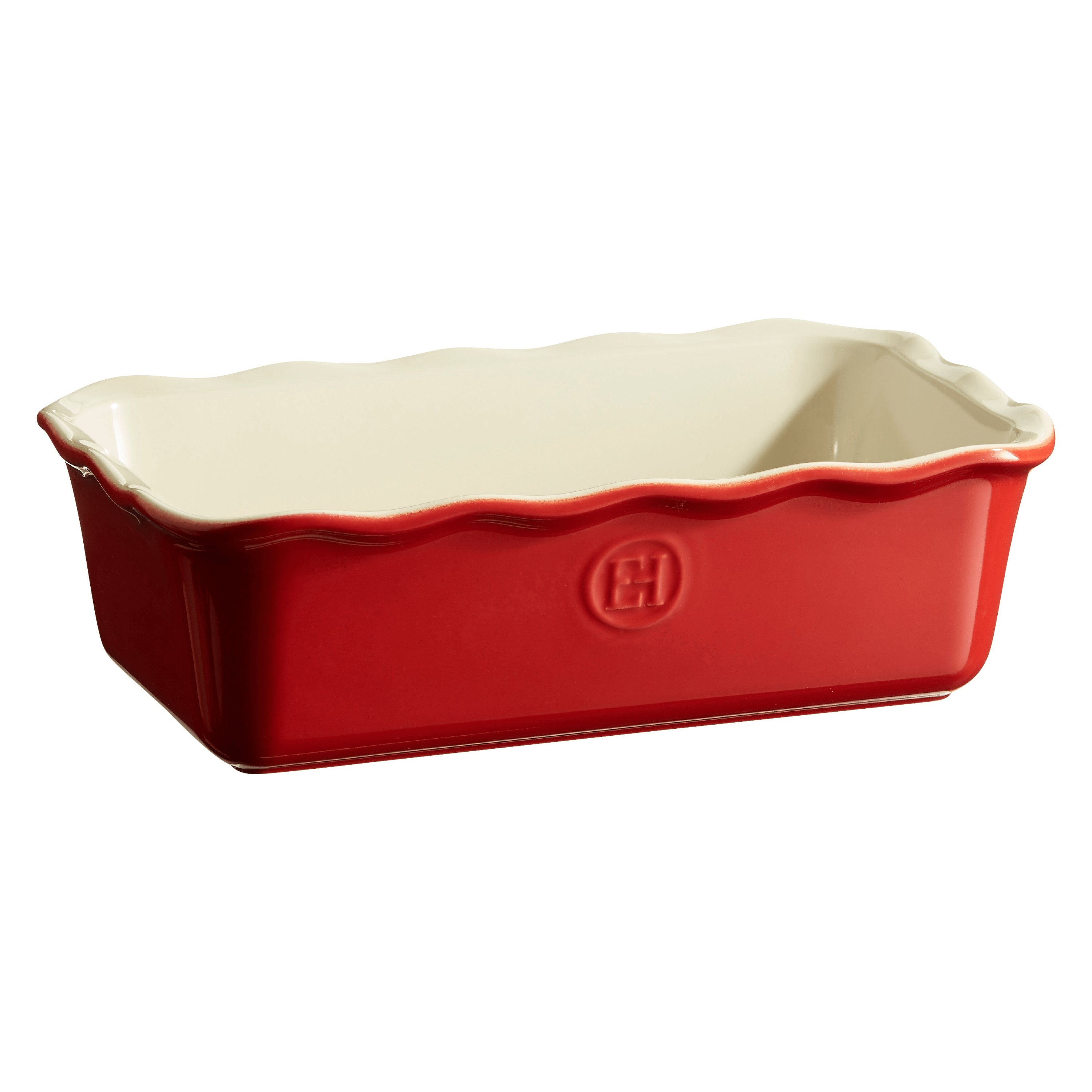 Emile Henry Modern Classics Loaf Pan - 2.5 Qt Ceramic Bread Baking Dish, Red - Perfect for Homemade Bread, Banana Bread & Artisan Loaves - Ideal for Baking, Gift Giving & Kitchen Decor