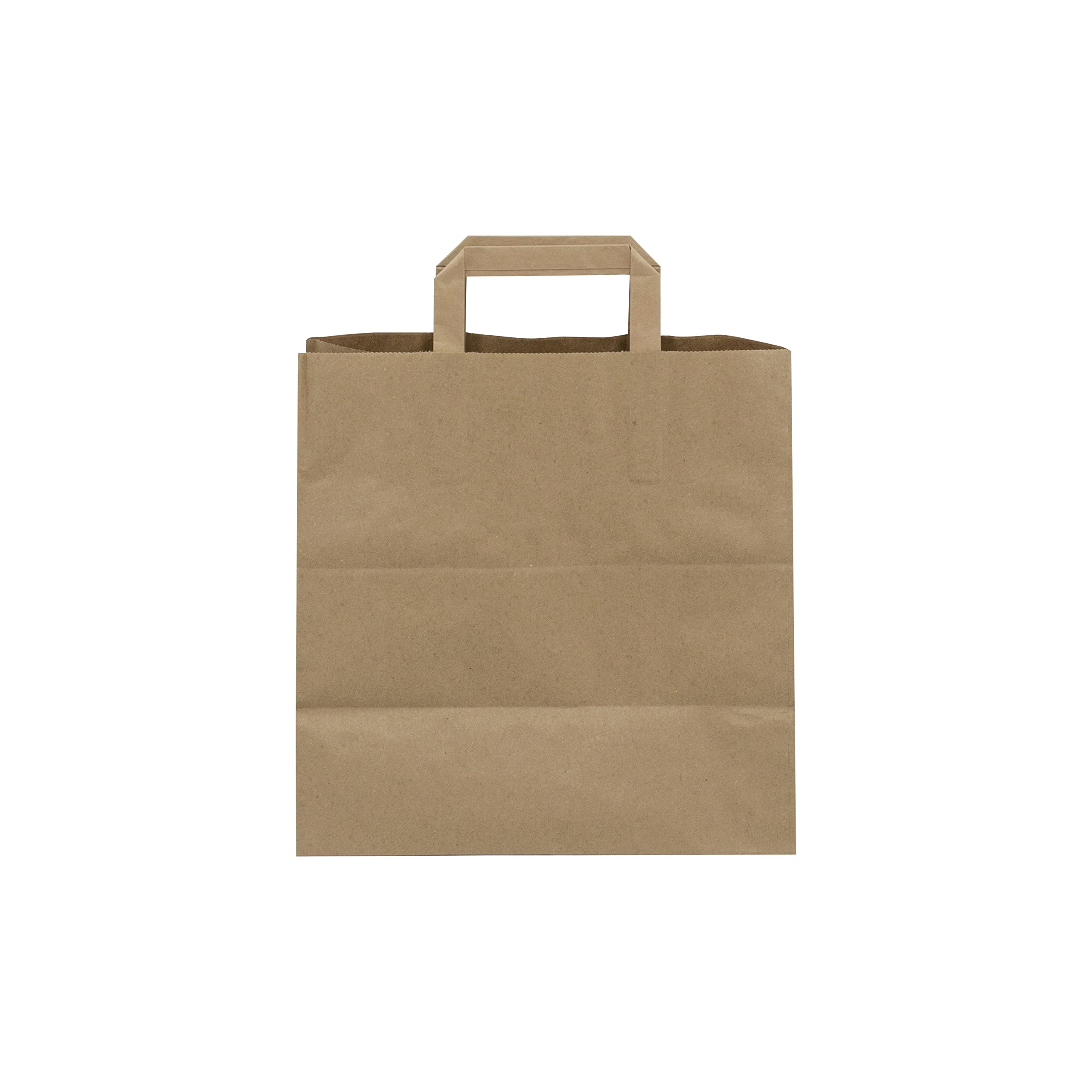 JET PAPER BAGS 11x6x11.5 Inch Bulk Virgin Kraft Paper Gift Bags with Flat Handles - 400pcs Brown Recyclable Eco-Friendly Bags for DIY, Business, Takeout, Grocery, Shopping, Retail, Party, Wedding Gifts & Merchandise Packaging | Perfect for Gift Wrapping, Store Displays & Event Favors