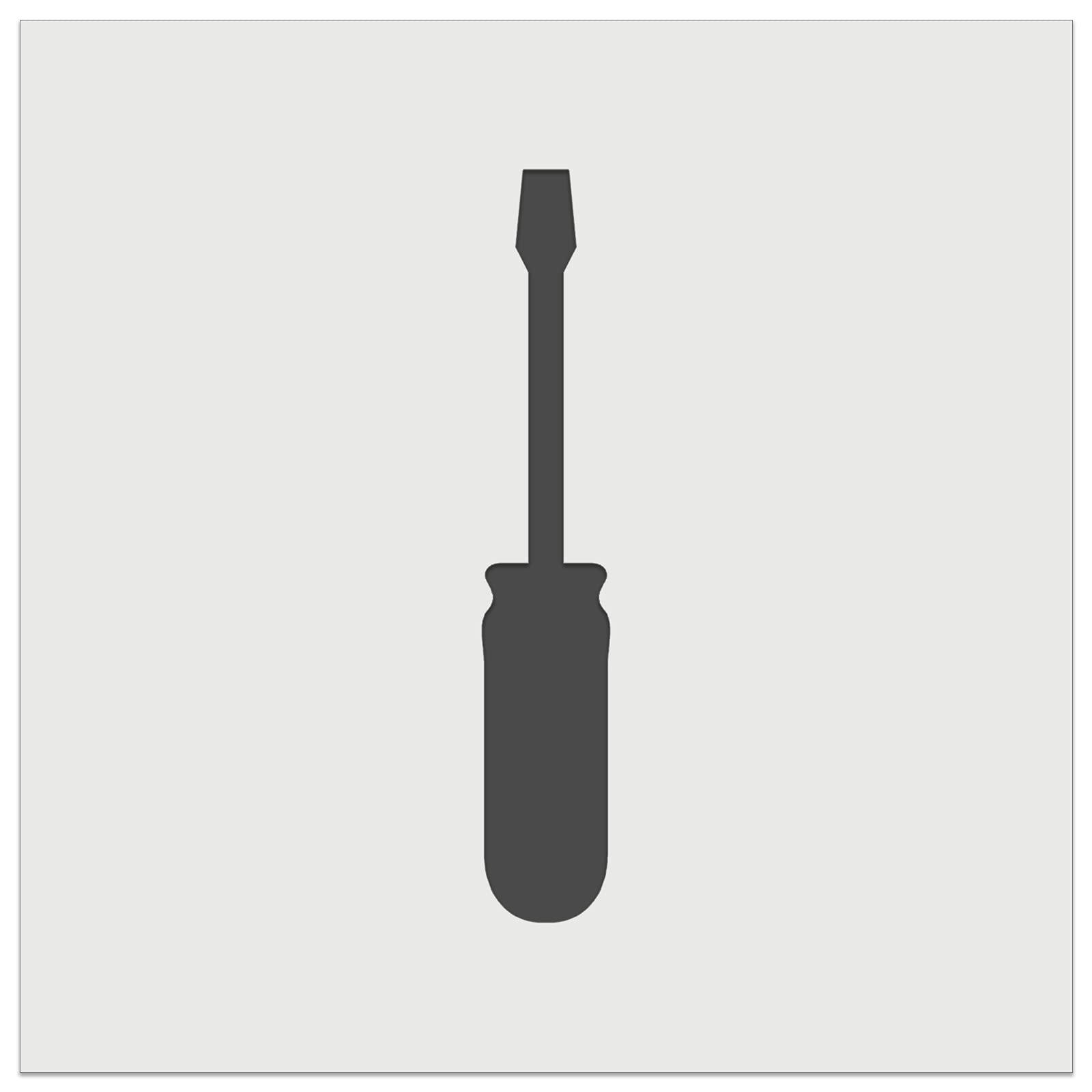 7 Inch Woodworking Stencil - Screwdriver Silhouette Reusable DIY Craft Template for Wall Cookies, Home Decor & Wood Projects | Perfect for DIY Enthusiasts & Craft Lovers