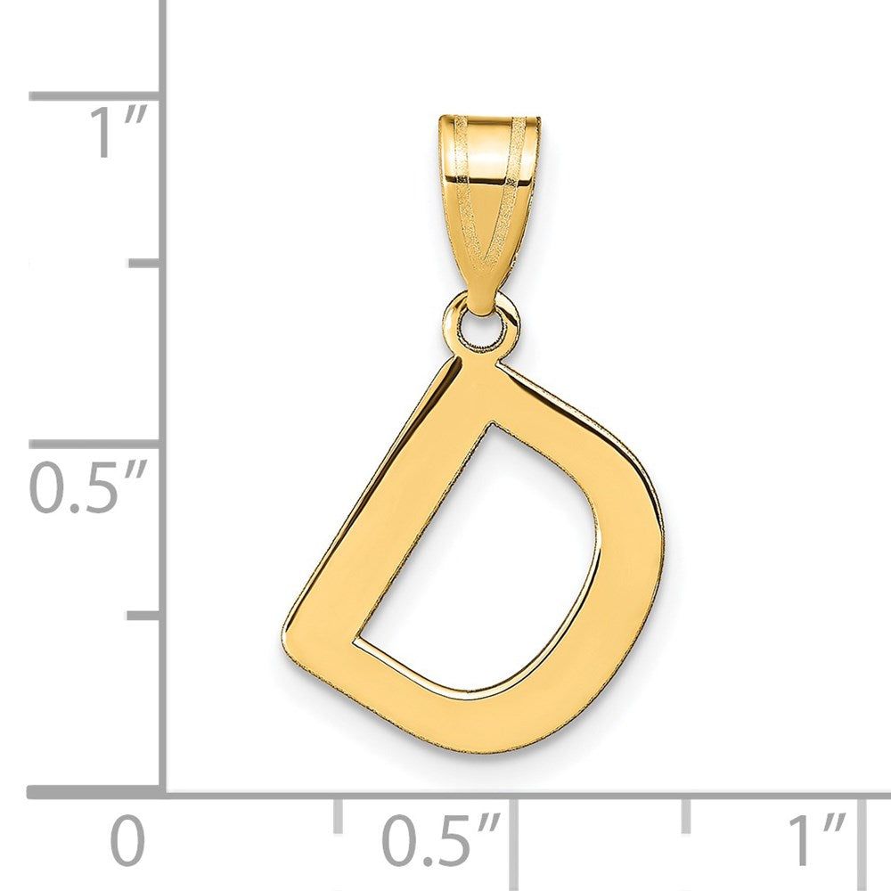 Gold Polished Letter 'D' Initial Charm - Elegant Personalized Jewelry for Necklaces & Bracelets | Perfect for Gifts, Birthdays & Special Occasions | Model YC1441