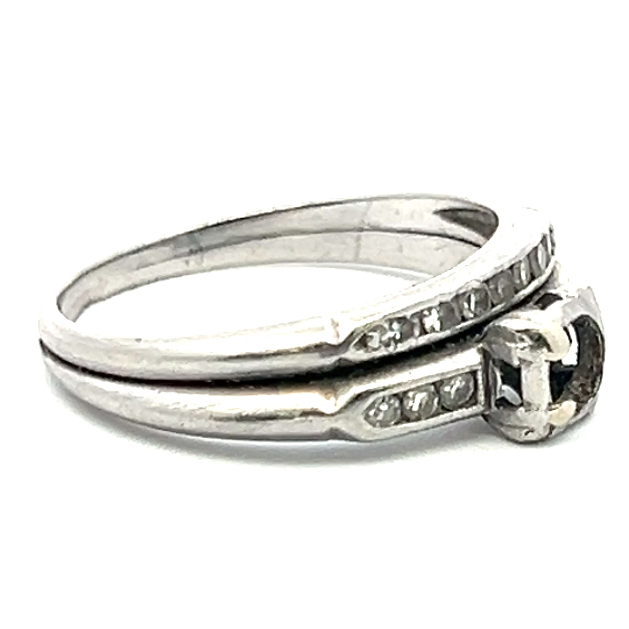 0.13 Carat Old European Cut I1 Diamond Platinum Semi Mount Ring - Vintage Style Engagement Ring for Women, Perfect for Proposals, Anniversaries & Special Occasions