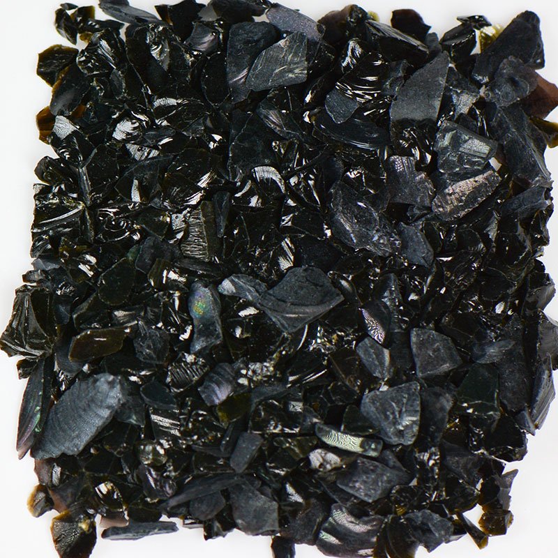 Black Terrazzo Glass - Premium Decorative Glass for Countertops, Backsplashes & Flooring | Perfect for Modern Home & Commercial Interiors