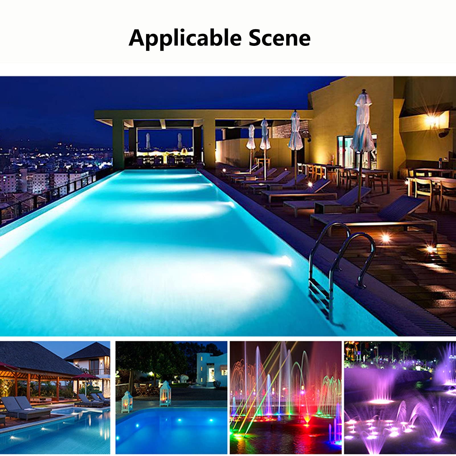 Par56 LED Pool Light Kit - IP68 Waterproof Stainless Steel Housing for Liner & Concrete Swimming Pools - RGB Color Changing with Remote Control - 24W Energy Efficient - Perfect for Backyard, Inground & Above Ground Pool Lighting