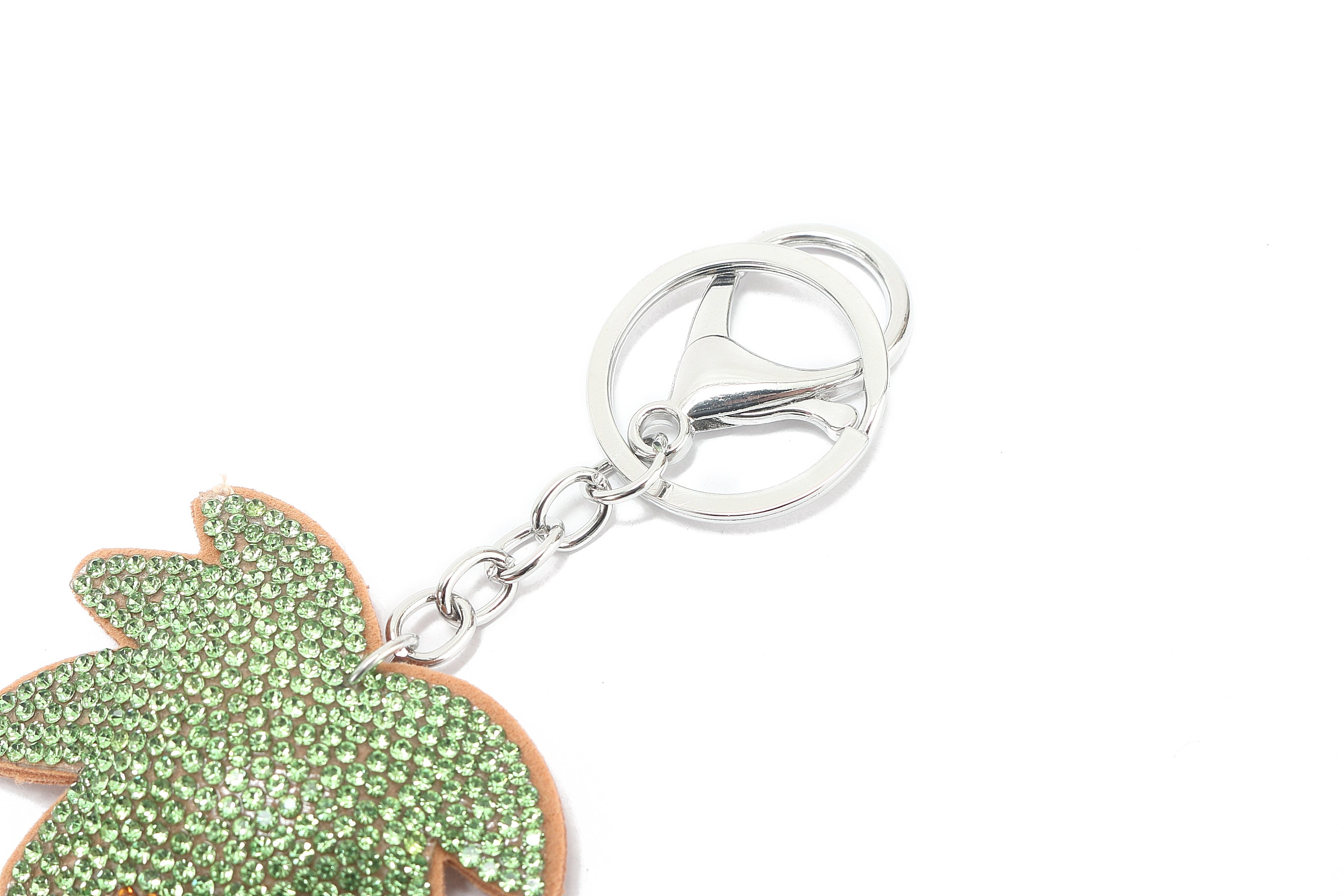 Crystal Palm Tree Bag Charm - Green Tropical Accessory for Handbags, Backpacks & Beach Totes