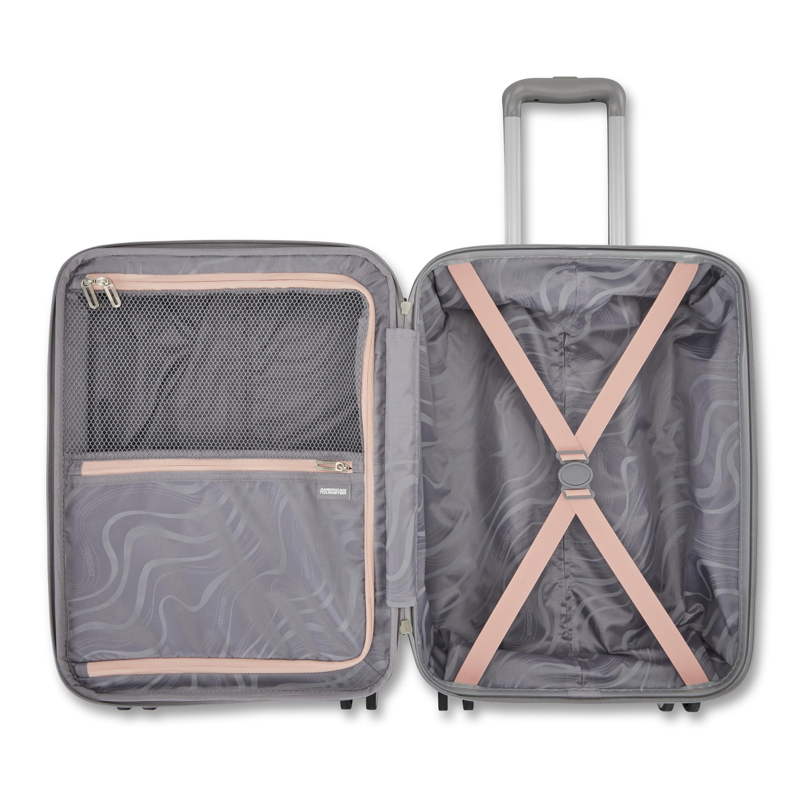 American Tourister Moonlight 20-Inch Expandable Hardside Spinner Wheel Carry-On Luggage - Lightweight & Durable Suitcase for Business Travel, Weekend Trips & Airplane Cabin Use