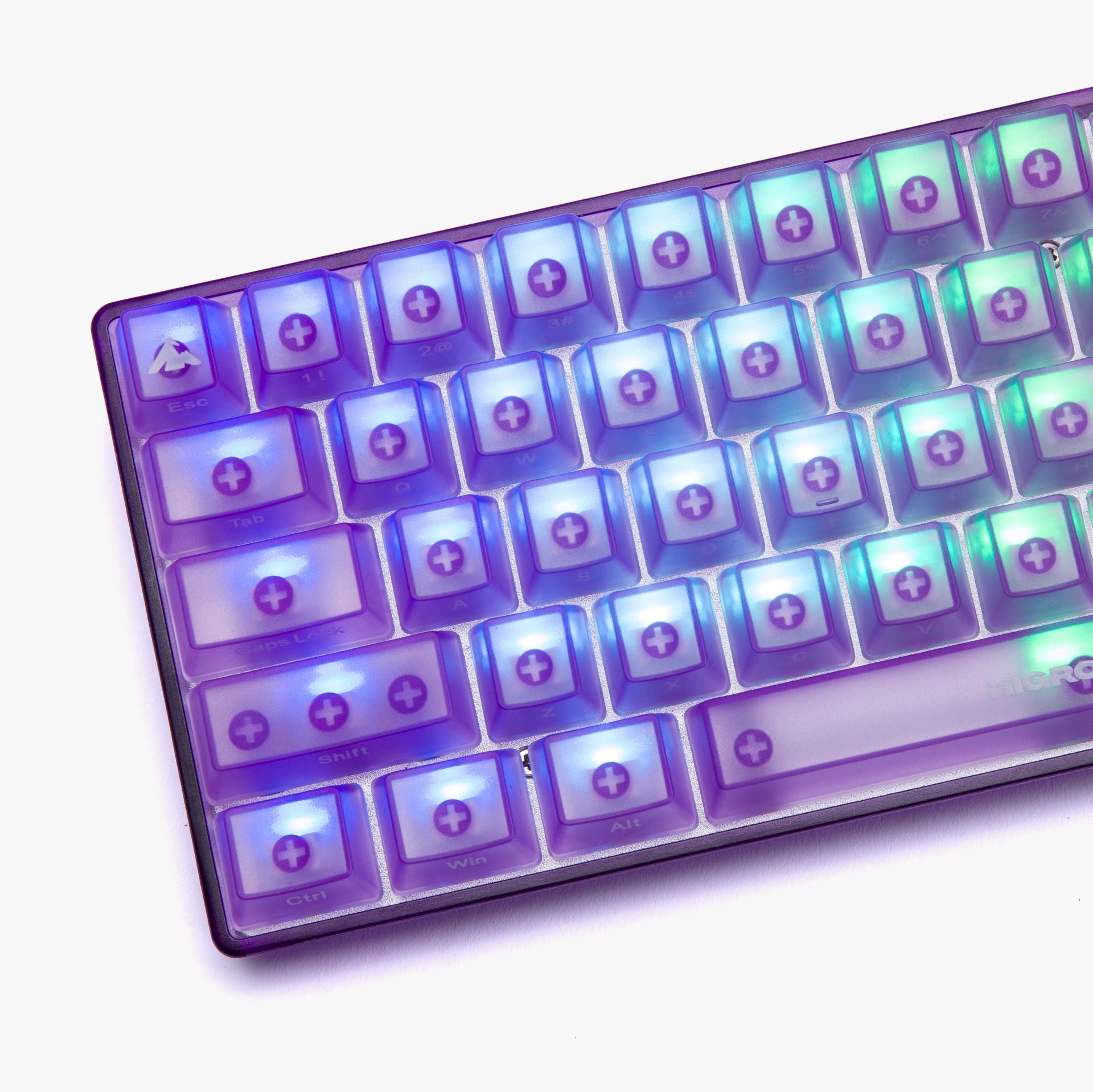 Higround Basecamp 65% Mechanical Gaming Keyboard - AMETHYST (White Flame Switch) | Compact 65% Layout, Hot-Swappable, RGB Backlit for PC & Mac Gamers & Typists