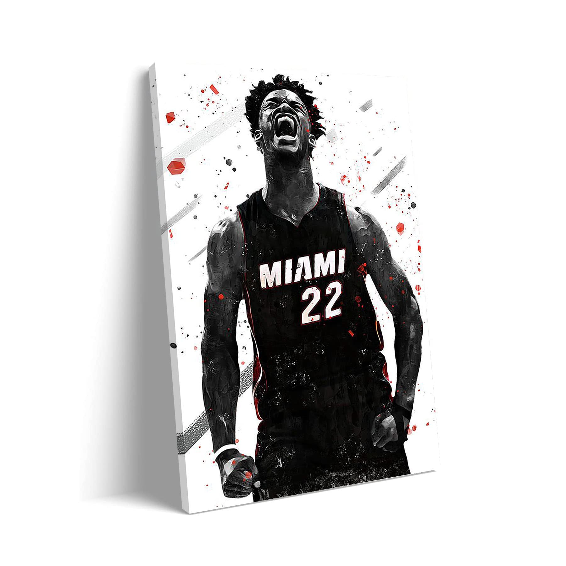Jimmy Butler Basketball Poster - 16x24 Inch Canvas Print Wall Art for Home & Office Decor - Perfect for Fans, Sports Rooms, and Gifts