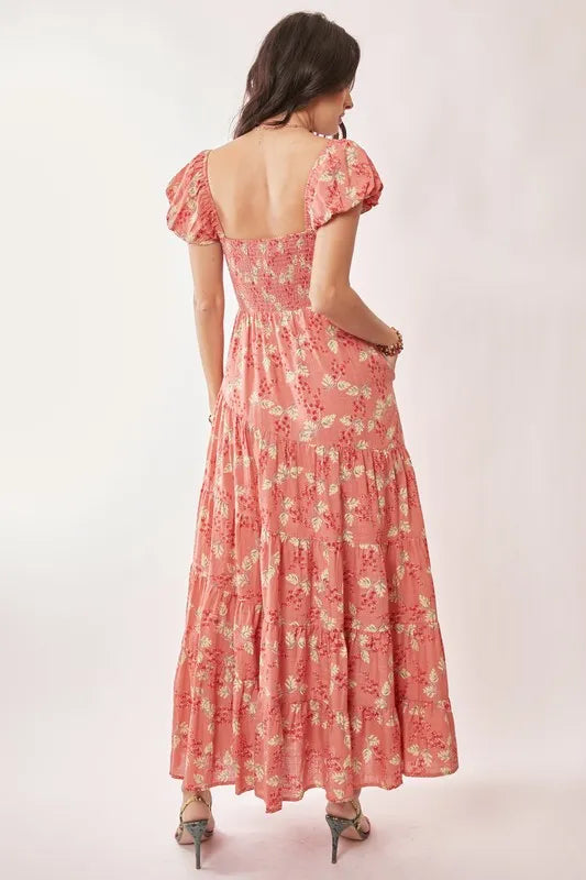 Elegant Sweetheart Neckline Textured Tiered Maxi Dress for Women - Perfect for Weddings, Parties & Summer Vacations