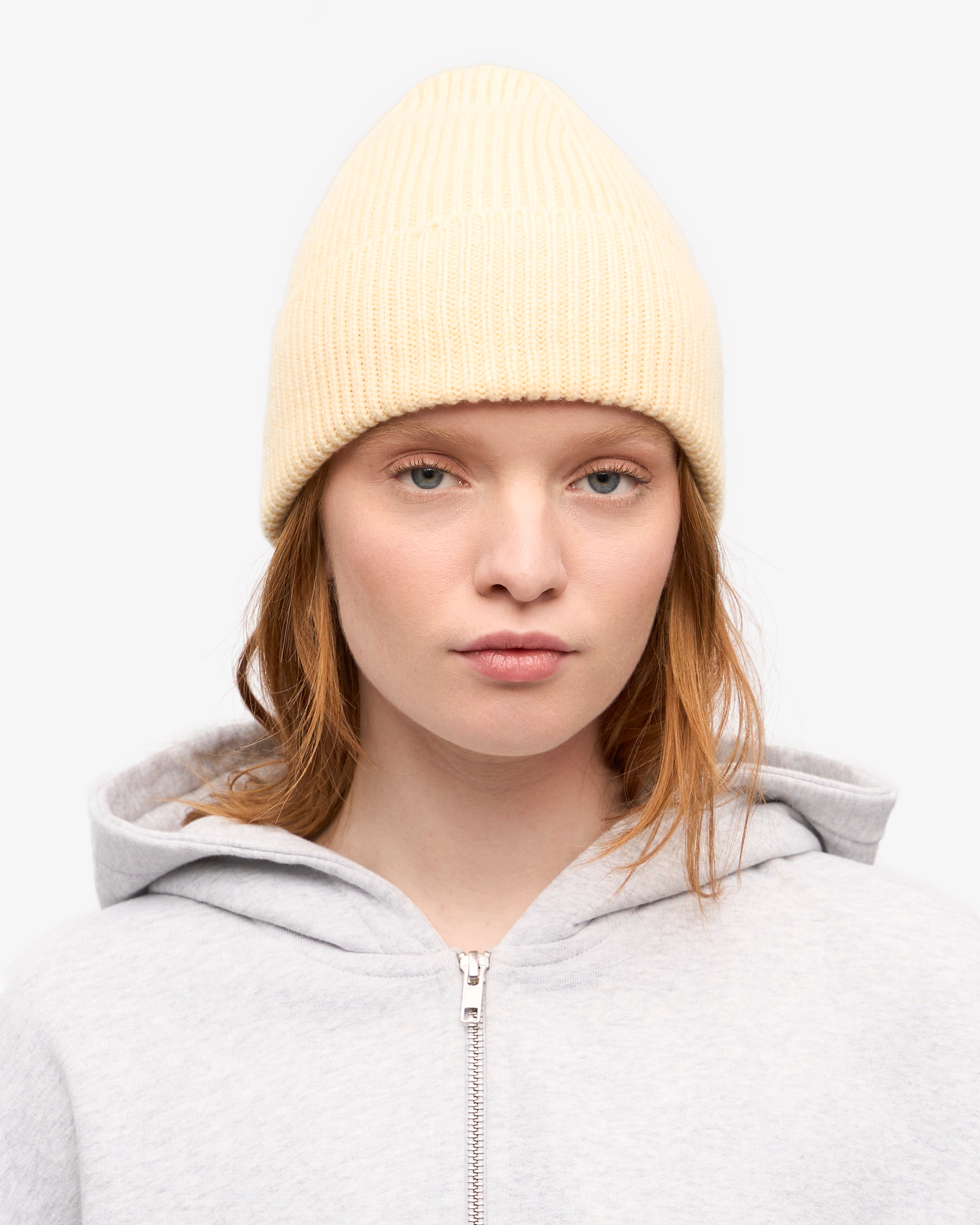 Soft Yellow Merino Wool Beanie for Women & Men - Warm Winter Hat for Skiing, Hiking & Outdoor Activities