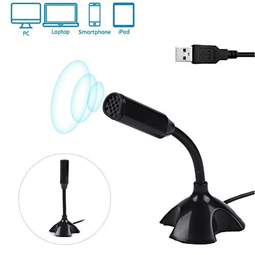 Wendry Professional USB Condenser Microphone - High Sensitivity, Low Noise Mini USB 2.0 Mic for PC/Laptop - Perfect for Gaming Streams, Zoom Meetings, Podcasting, Voice Chat & Online Singing