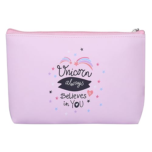 Santoz Small Makeup Bag for Women - Mini Travel Cosmetic Pouch with Zipper, Cute Pink Purse Organizer for Girls | Perfect for Travel, Gym & Everyday Essentials Storage
