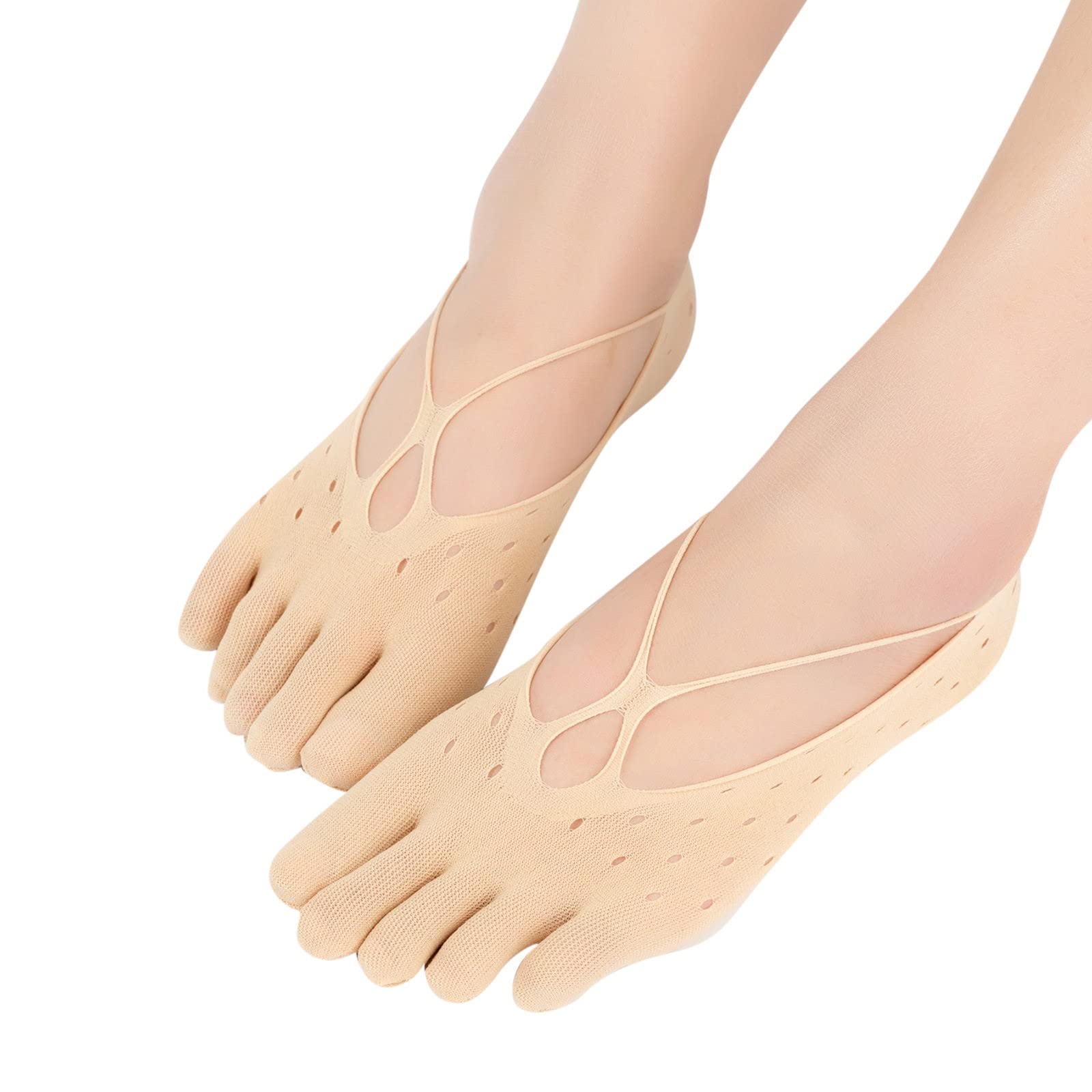 Women's Ice Silk Socks 3-Pack - Breathable & Non-Slip for Workouts & Sleep