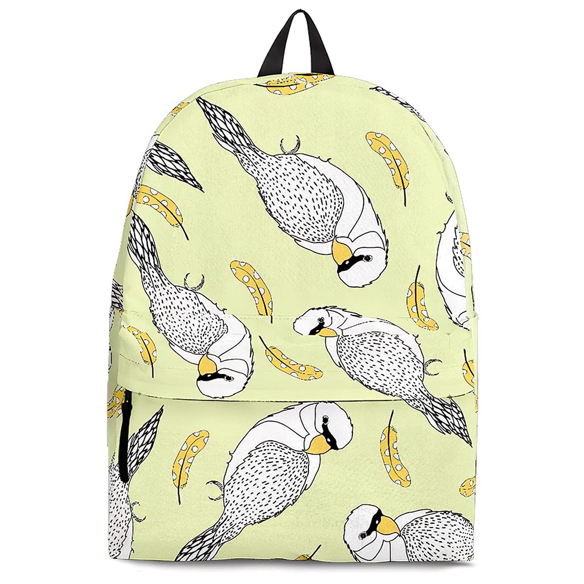 Stylish Grey Parrot Mini Backpack for Girls - Cute Bird Design School Bookbag for Teens & Kids | Perfect for School, Travel & Everyday Use