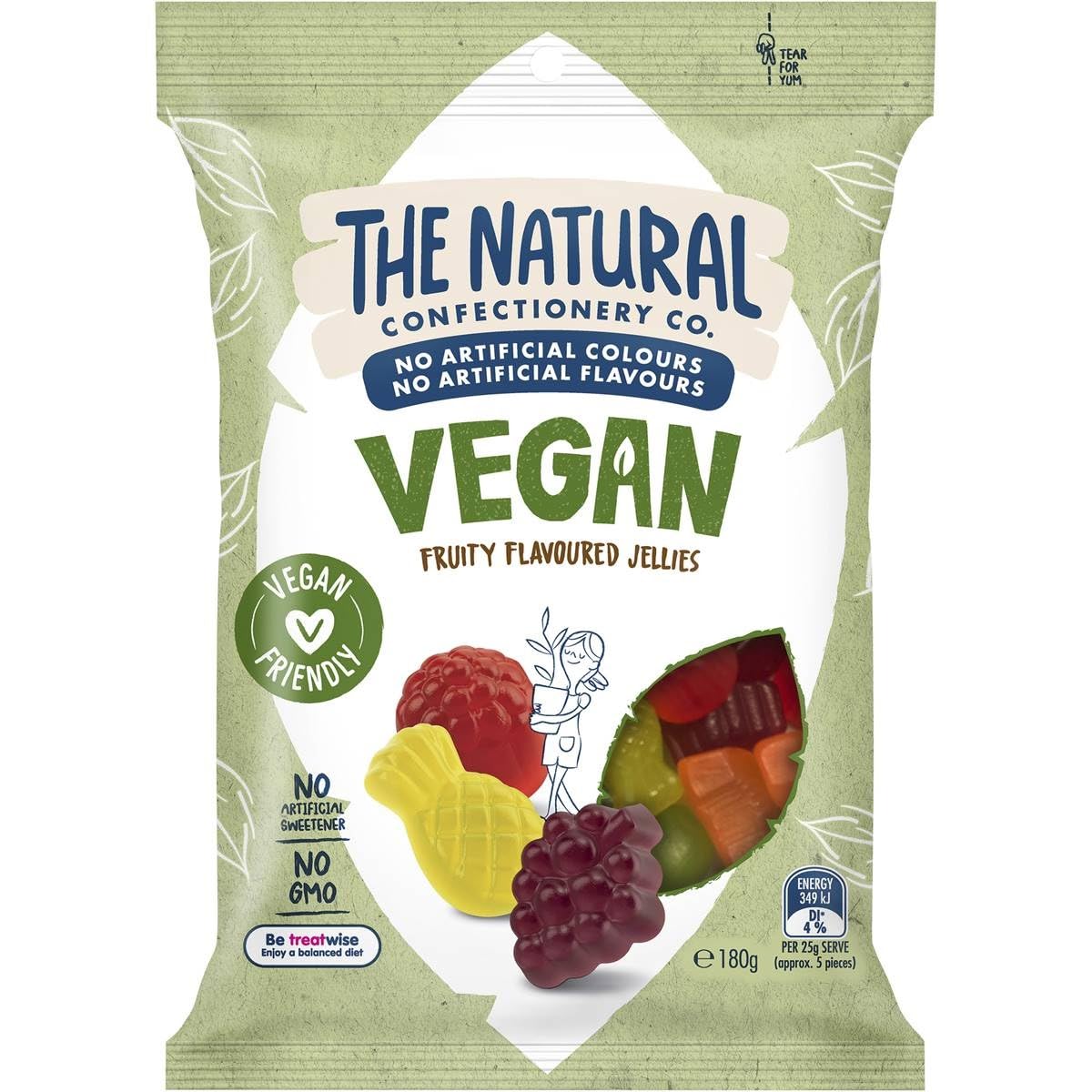 Vegan Fruity Jellies 200g - Gelatin-Free Snacks for Vegan & Vegetarian Diets