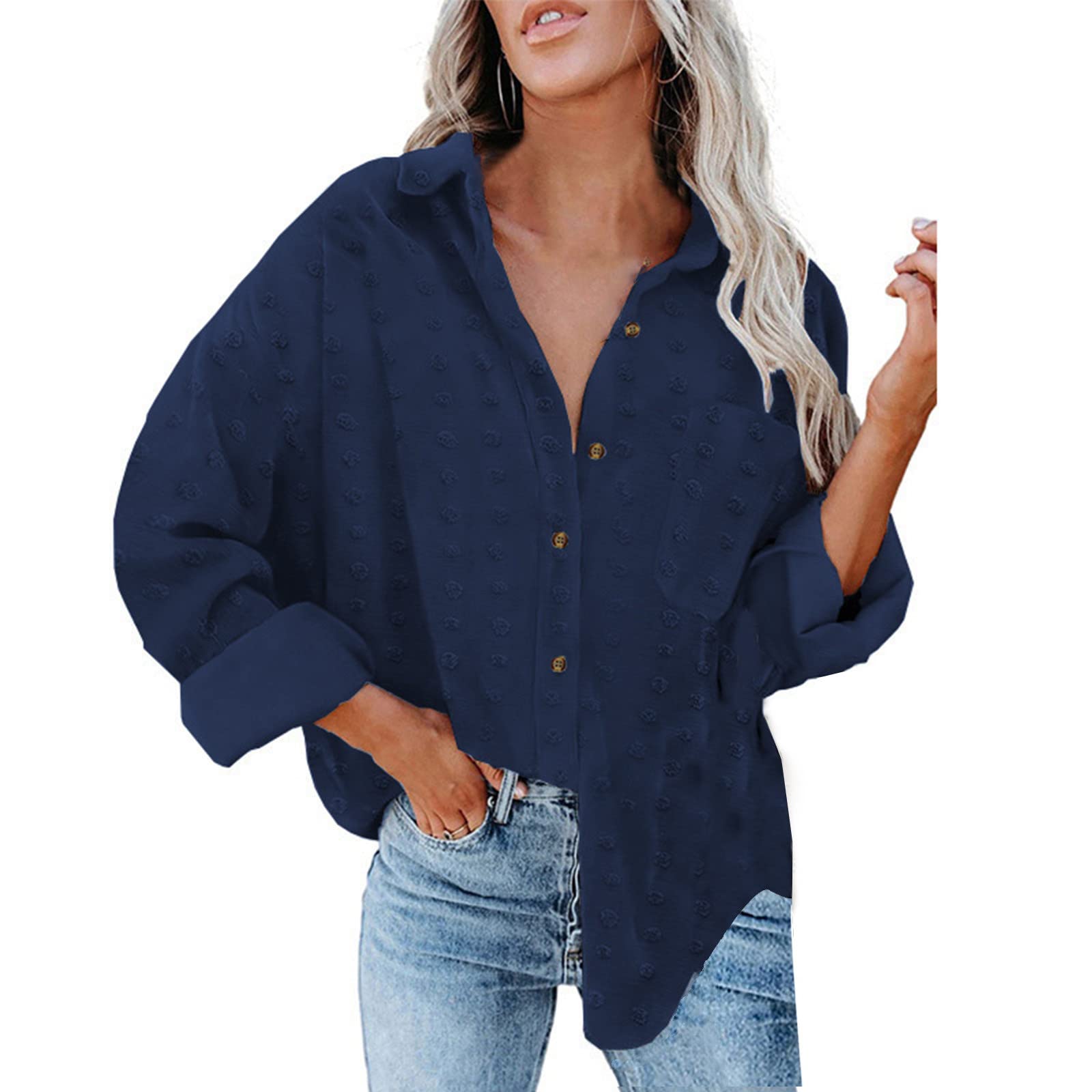 Women's Chiffon Pantsuit Set - Solid Color Lapel Long Sleeve Blouse with Button Cardigan & Loose Pants | Summer Matching Outfits for Work, Office, and Casual Wear | Two-Piece Suit Set for Women