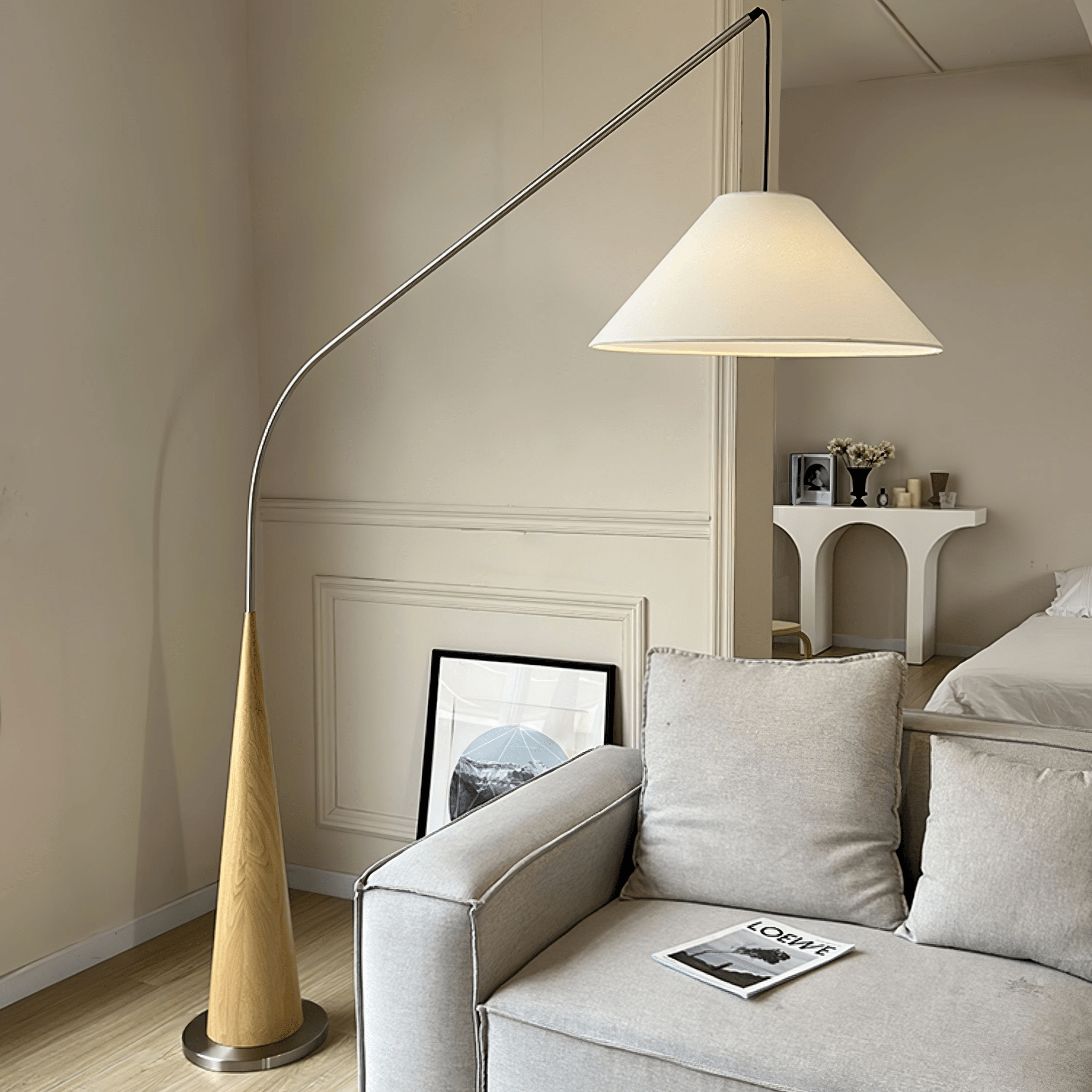Arvo Arc Floor Lamp - Modern Adjustable LED Standing Light for Living Room, Bedroom & Office - Perfect for Reading, Working & Ambient Lighting