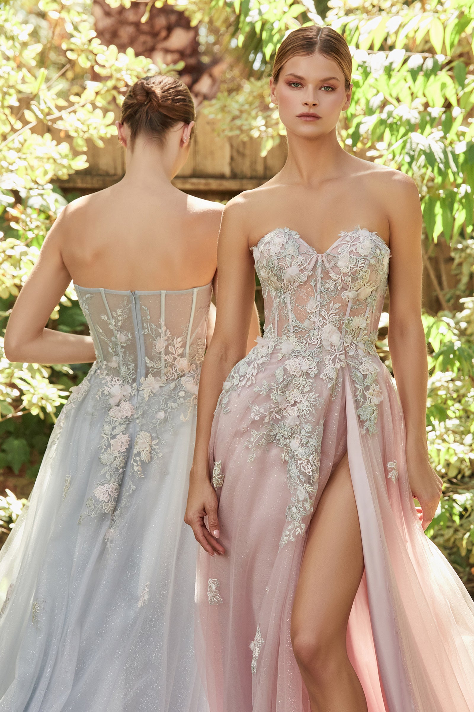 Penelope Blossom Gown with Detachable Overskirt - Elegant Wedding Dress by Andrea & Leo | Perfect for Bridal, Prom & Formal Occasions