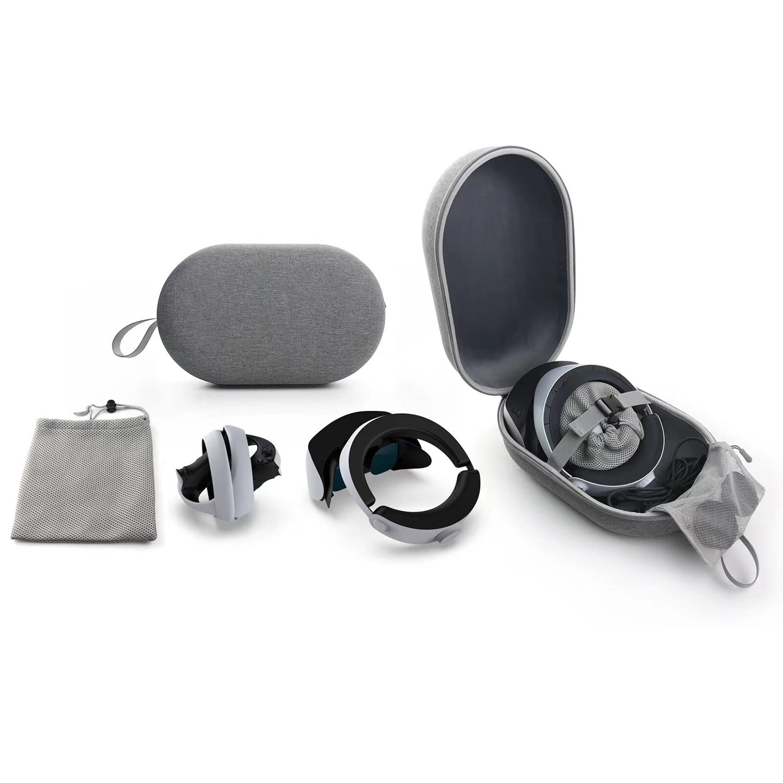 Premium Hard Carrying Case for PS VR2 Headset & Controllers - Protective Travel Storage with Lens Cover | Perfect for Gaming at Home & On-The-Go Accessories Organization